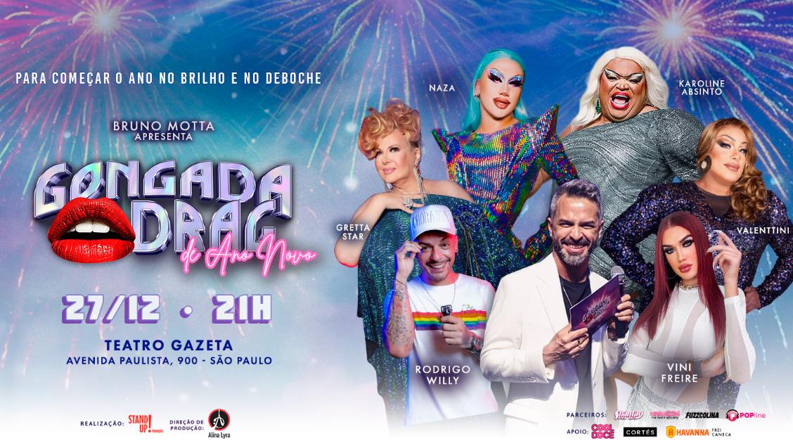 Imagem do evento GONGADA DRAG  ESPECIAL FIM DE ANO  27 Dez, Sáb 21h
