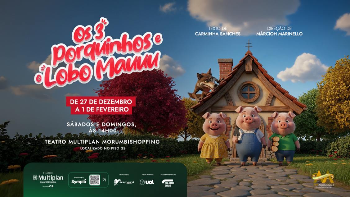 Imagem do evento OS 3 PORQUINHOS E O LOBO MAUUU