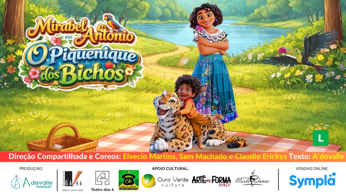 MIRABEL E ANTONIO EM O PIQUENIQUE DOS BICHOS