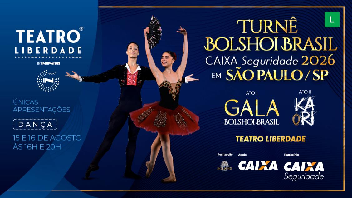 TURNÊ BOLSHOI BRASIL CAIXA SEGURIDADE 2026 EM SÃO PAULO