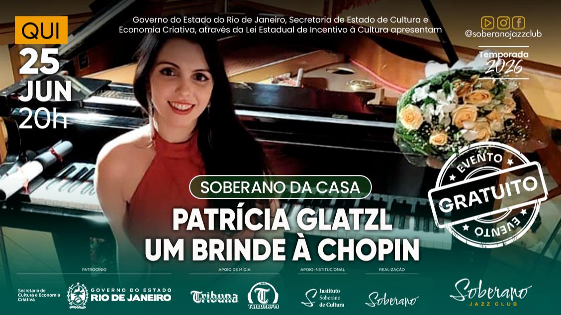 Imagem do evento Patrícia Glatzl - Um brinde à Chopin - Entrada Franca!