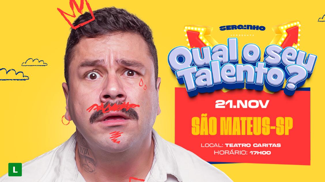 Imagem do evento SERGINHO LACERDA EM SÃO MATEUS/SP - VIDA DE PAI - STAND UP COMEDY 