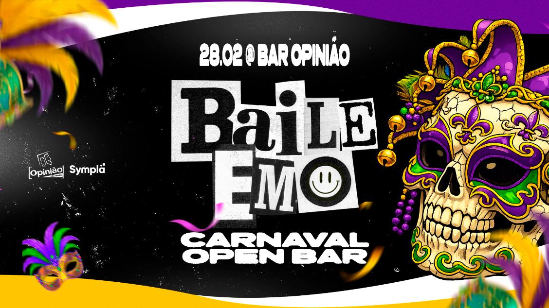 Imagem do evento BAILE EMO :: OPEN BAR :: CARNAVAL A FANTASIA 