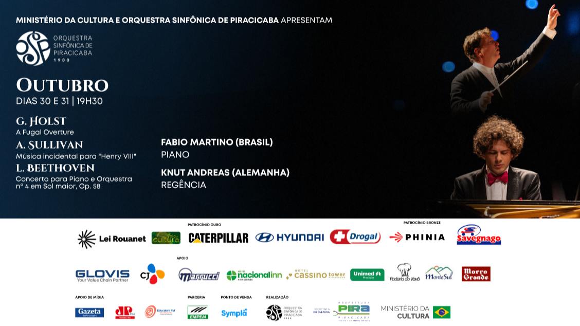 Imagem do evento Orquestra Sinfônica de Piracicaba - Outubro