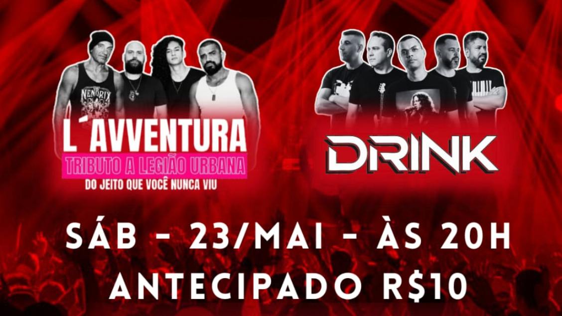 Imagem do evento Show de Rock com as bandas L'Avventura e Drink 